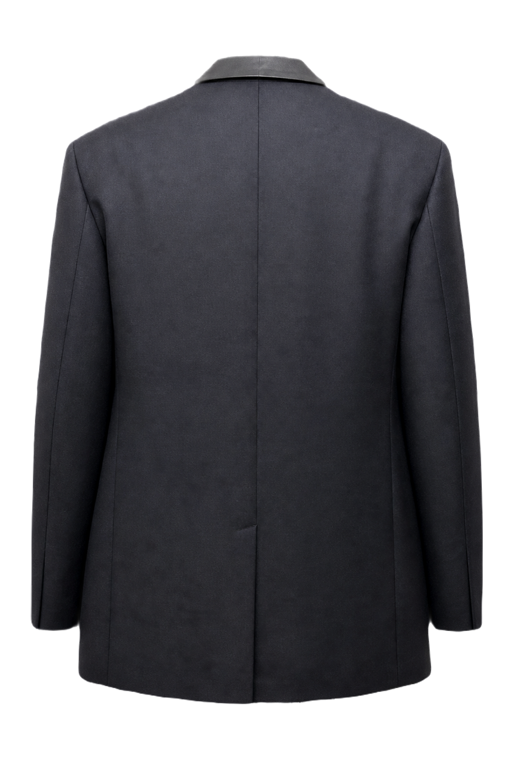 1970s Black Wool Blazer - Back View