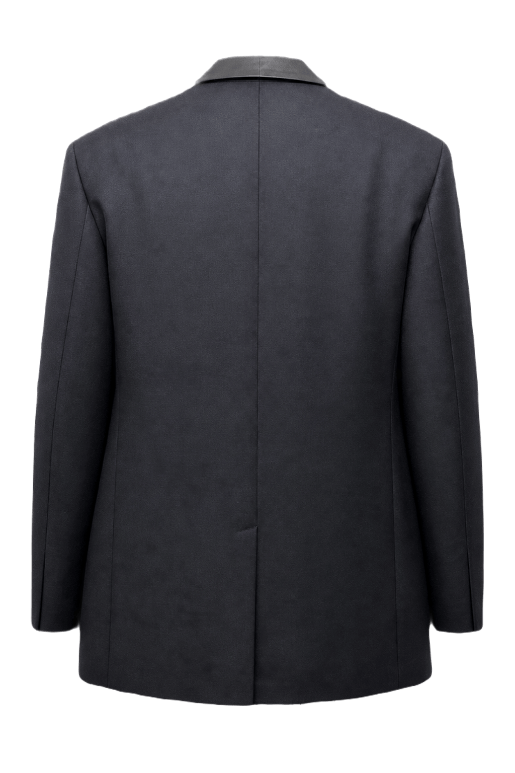 1970s Black Wool Blazer - Back View