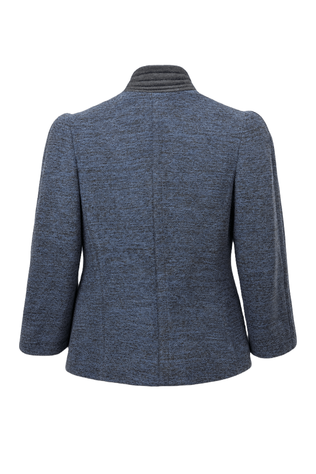 1980s Navy Blue Wool Blazer - Back View