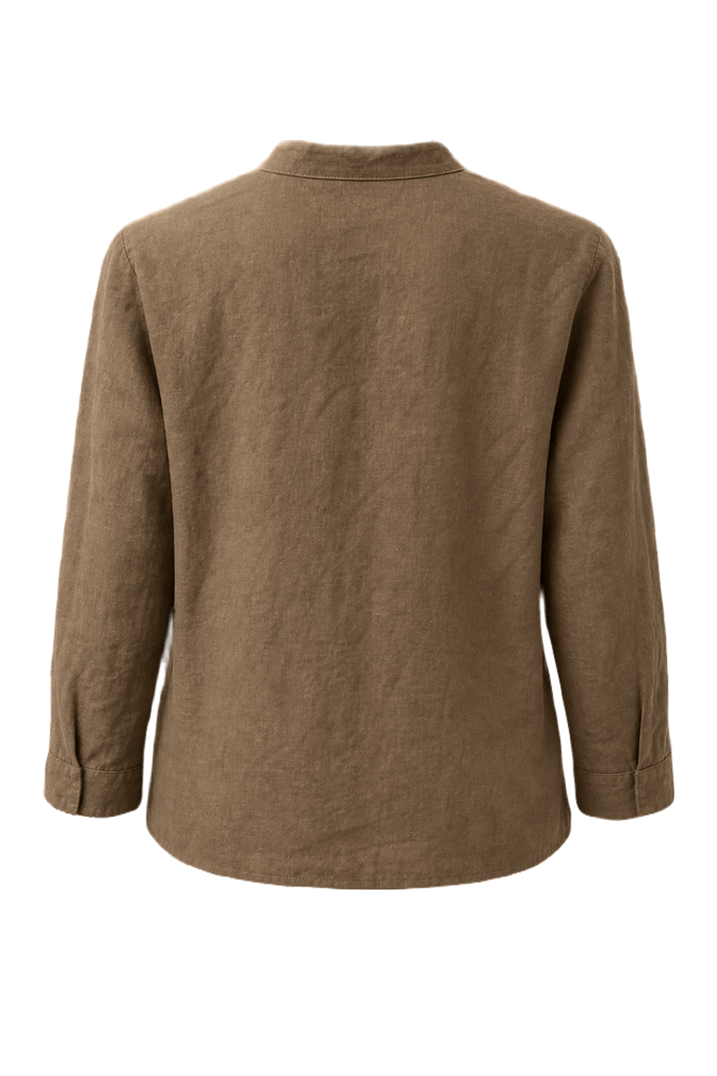 1970s Tan Cotton Blouse - Back View