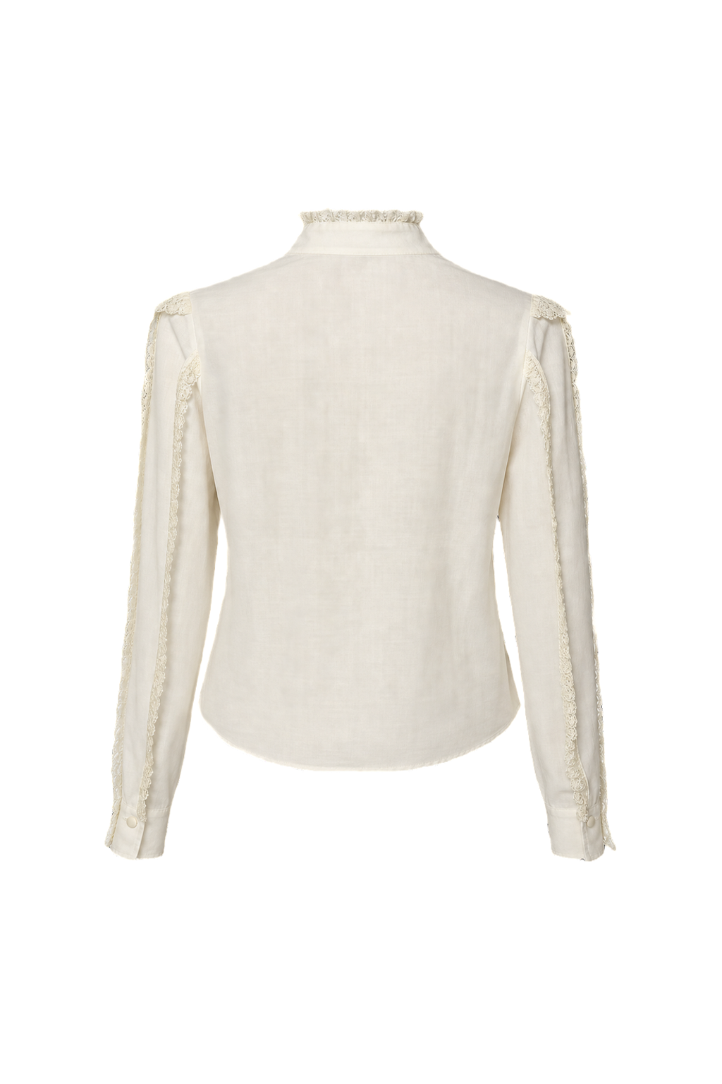 1980s Cream Cotton Blouse - Back View