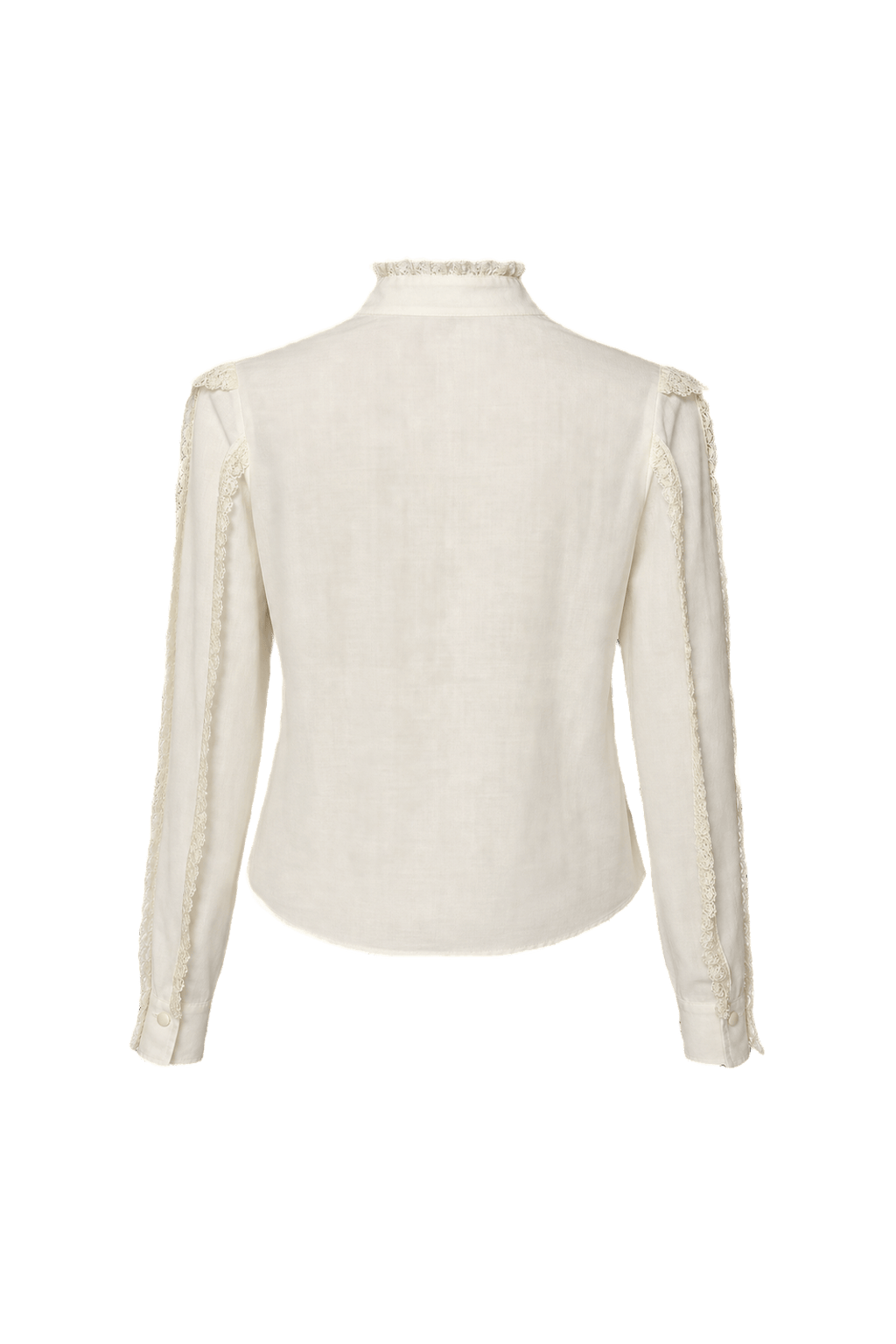 1980s Cream Cotton Blouse - Back View
