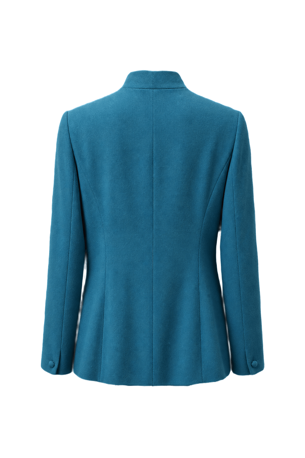 1990s Teal Wool Blend Jacket - Back View