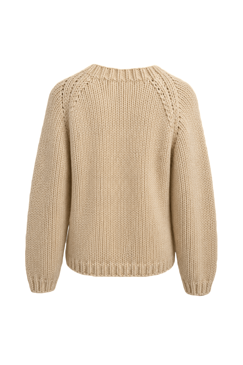 1990s Cream Wool Sweater - Back View