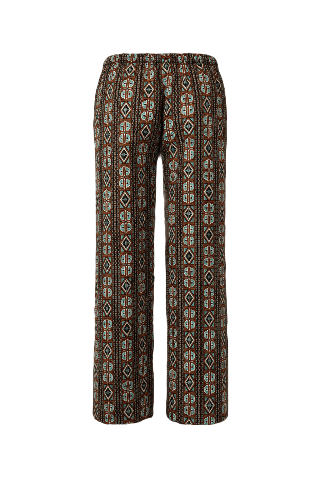 1960s Brown Cotton Blend Pants - Back View