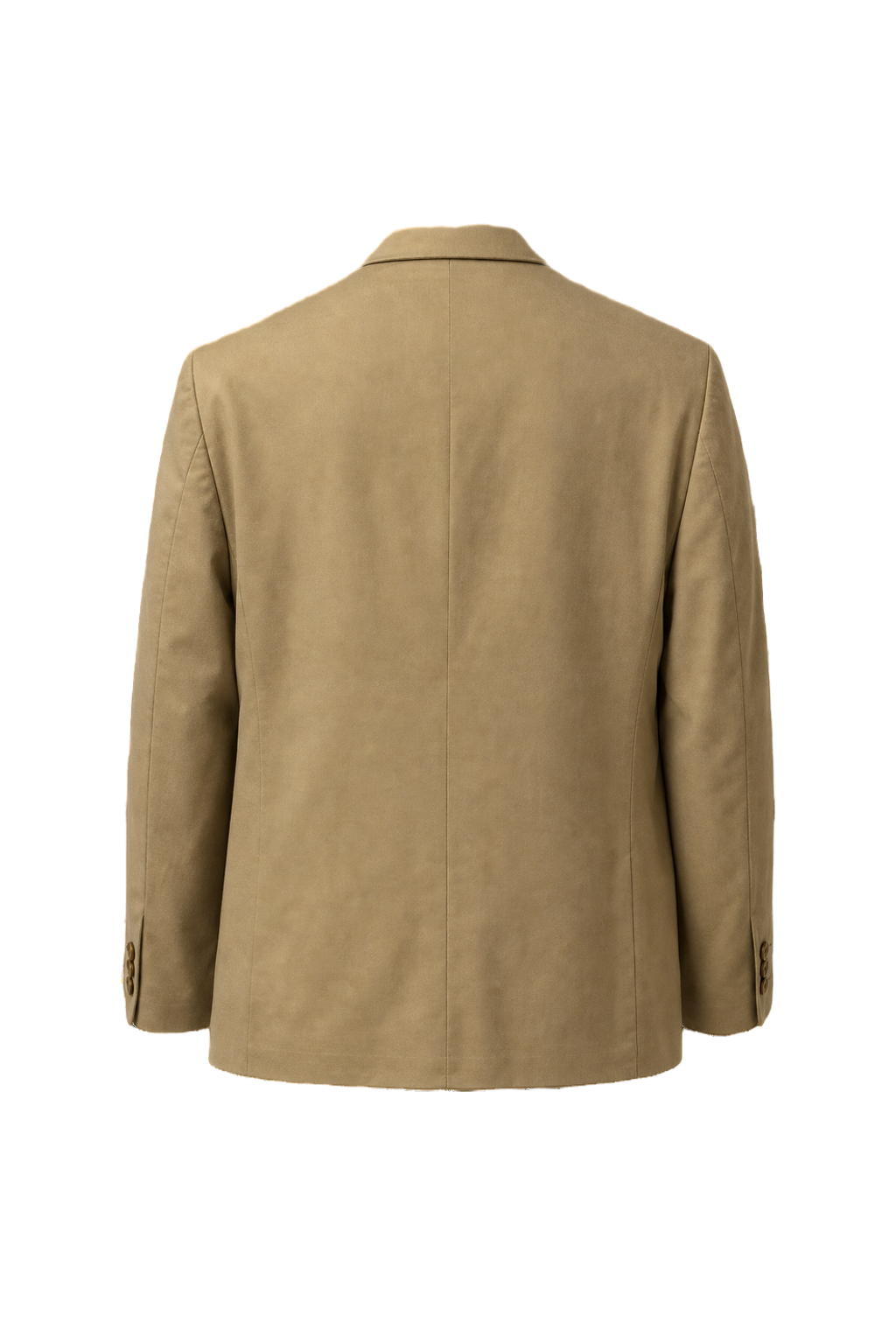 1980s Beige Wool Blend Blazer - Back View