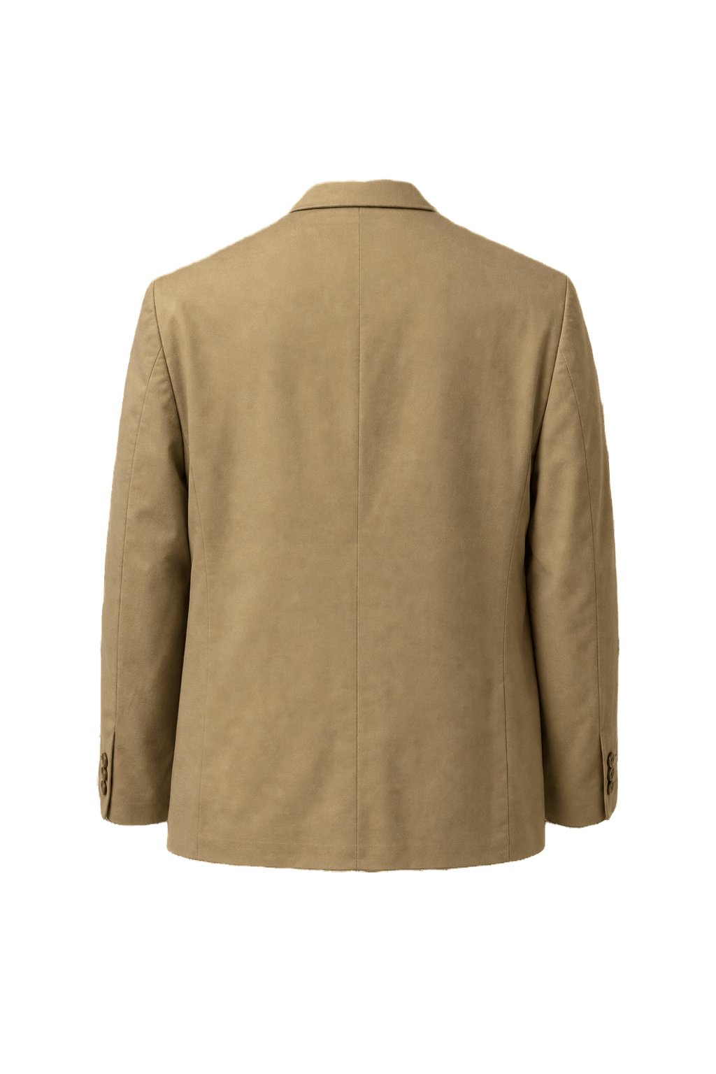 1980s Beige Wool Blend Blazer - Back View