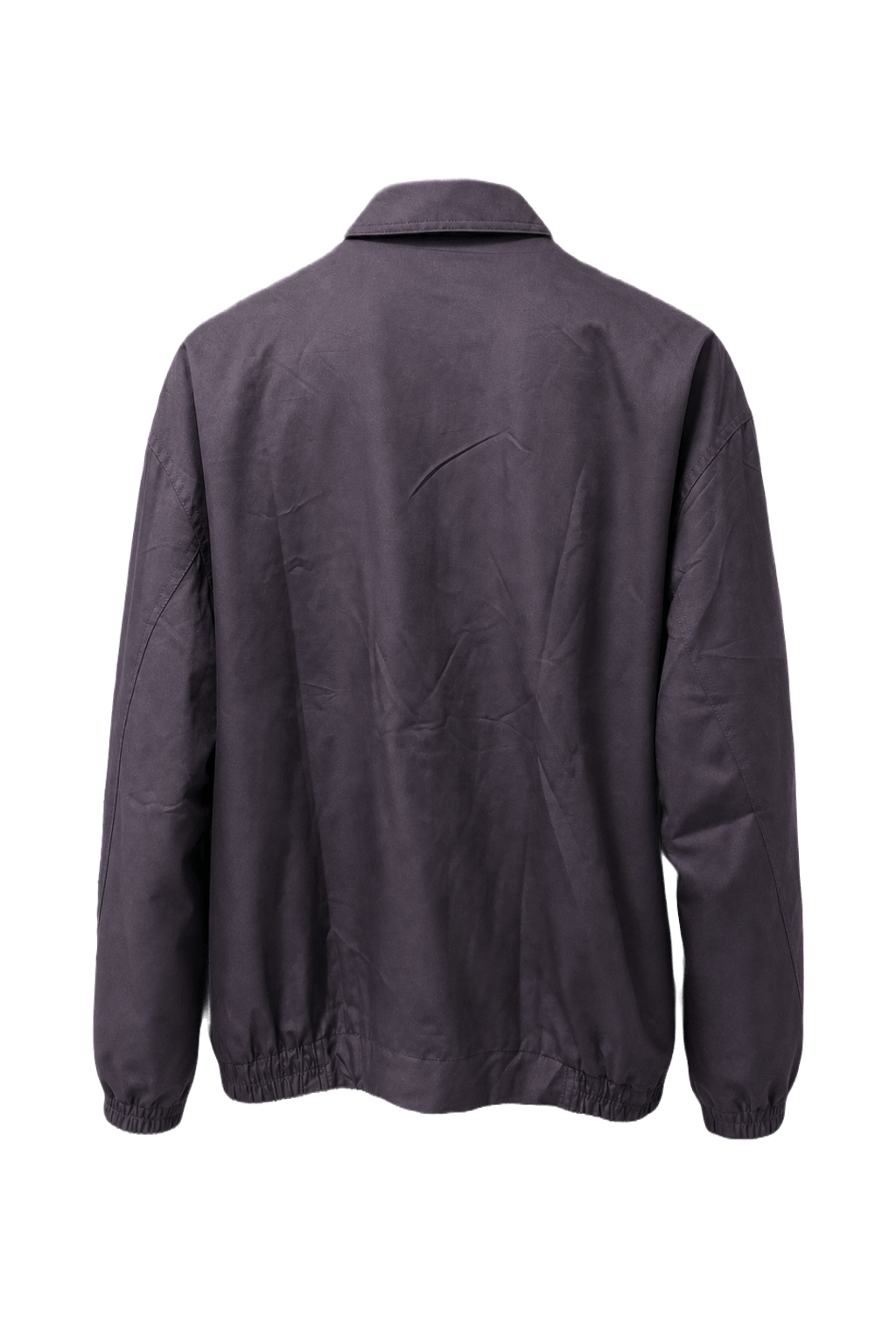 1990s Dark Grey Cotton Blend Jacket - Back View