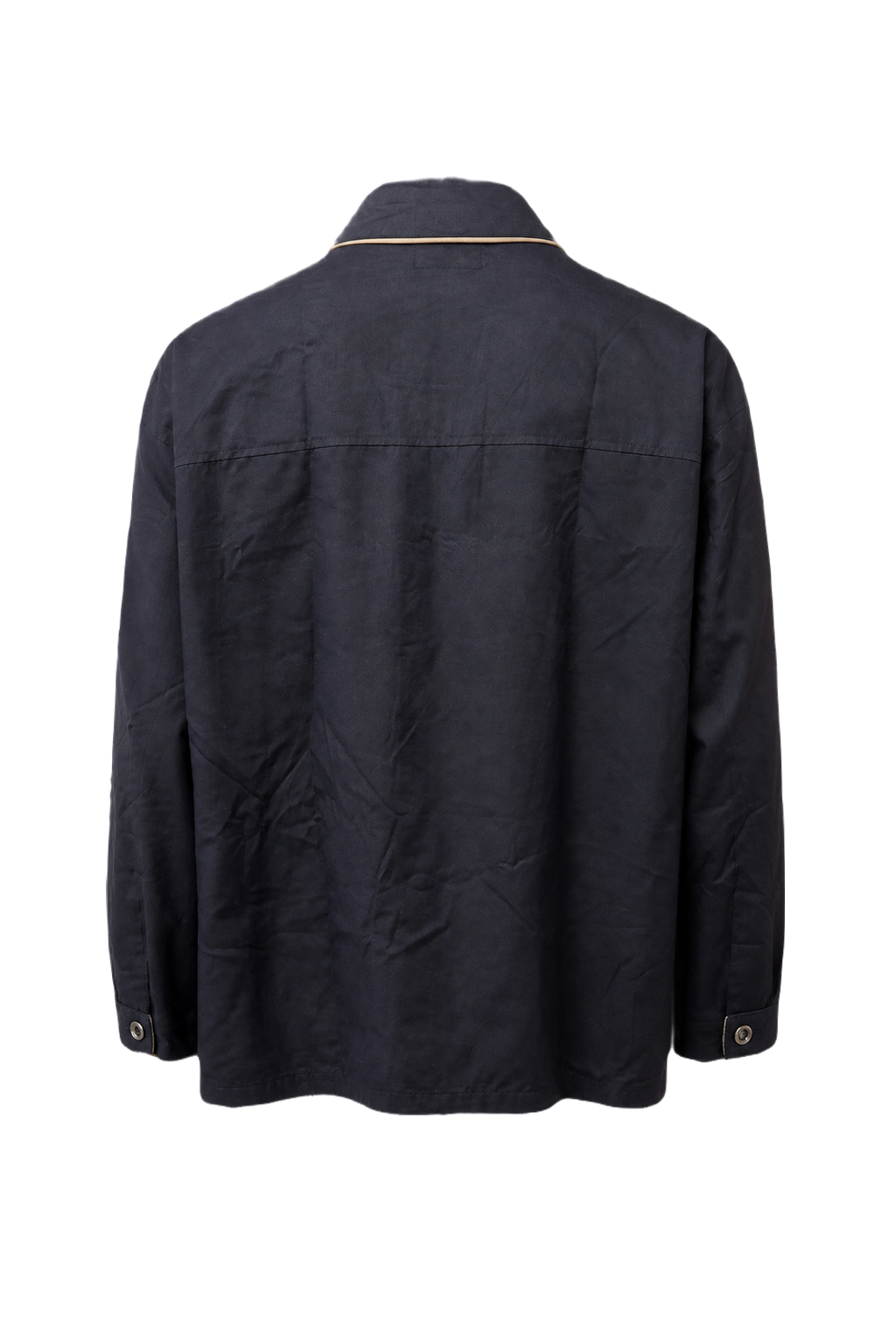 1980s Navy Blue Wool Blend Jacket - Back View