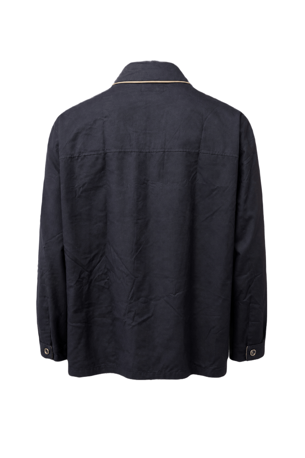 1980s Navy Blue Wool Blend Jacket - Back View
