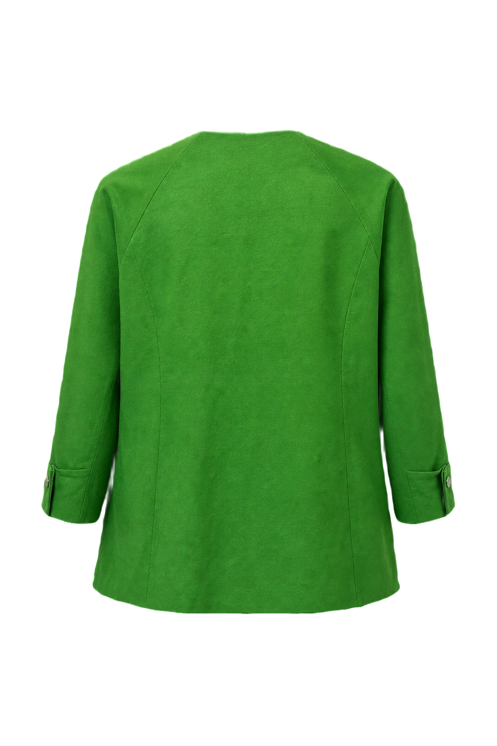 1980s Green Cotton Blend Jacket - Back View