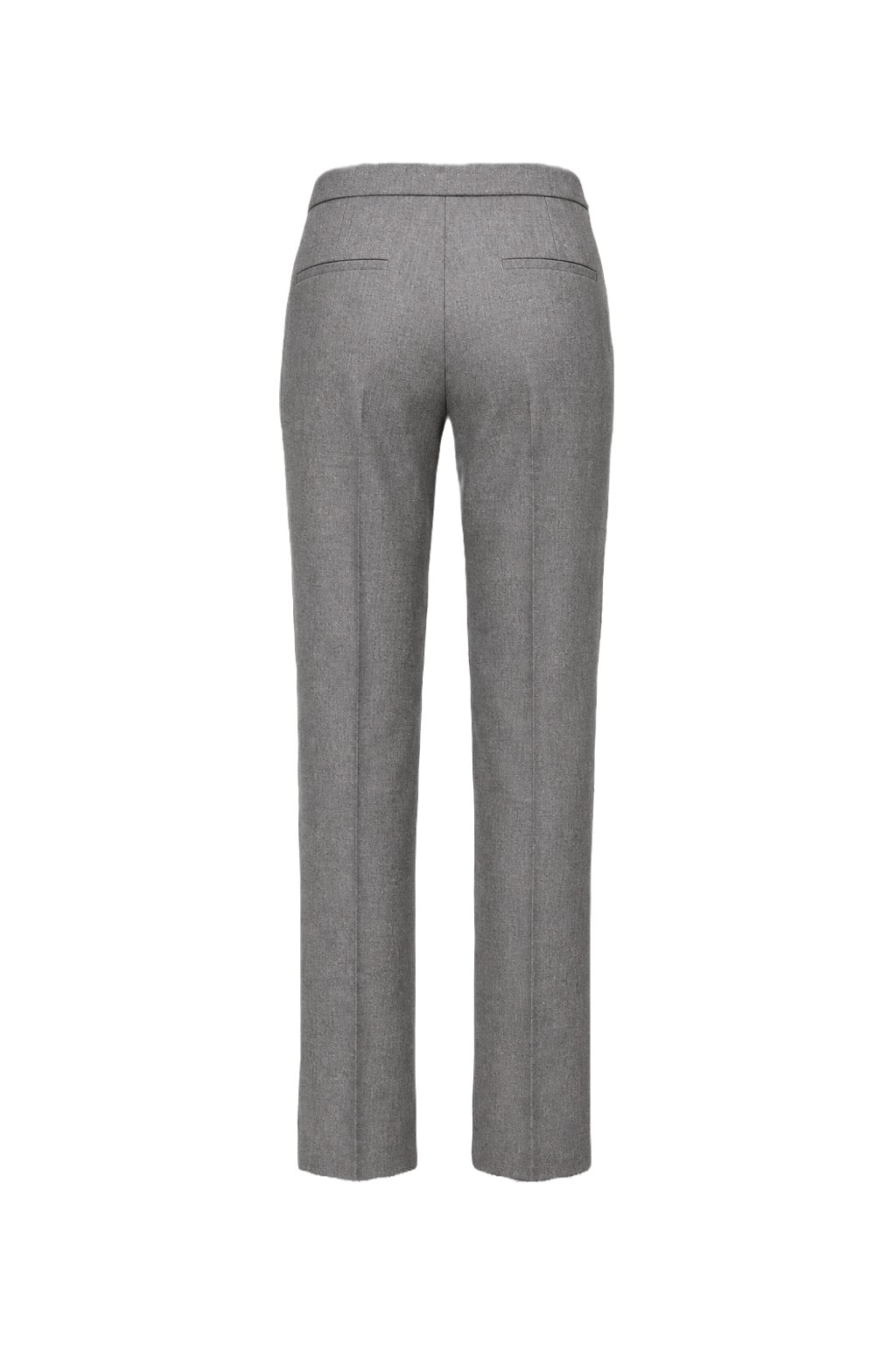 1990s Light Grey Wool Blend Trousers - Back View