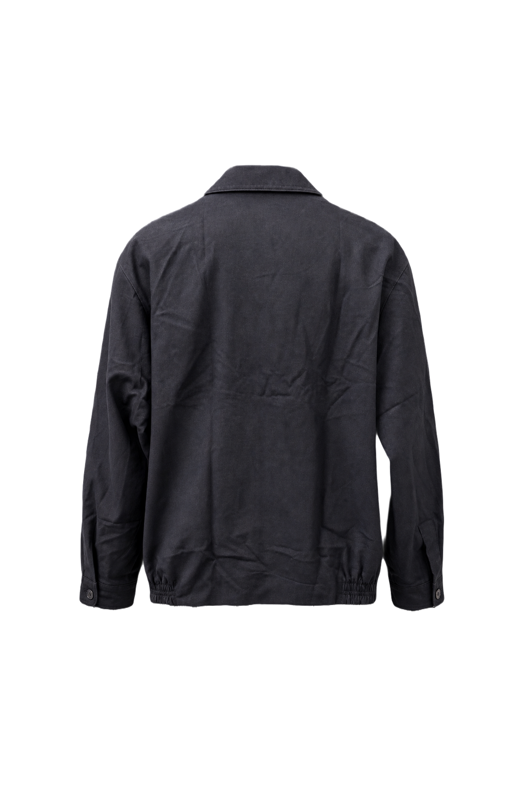 1980s Navy Blue Cotton Blend Jacket - Back View