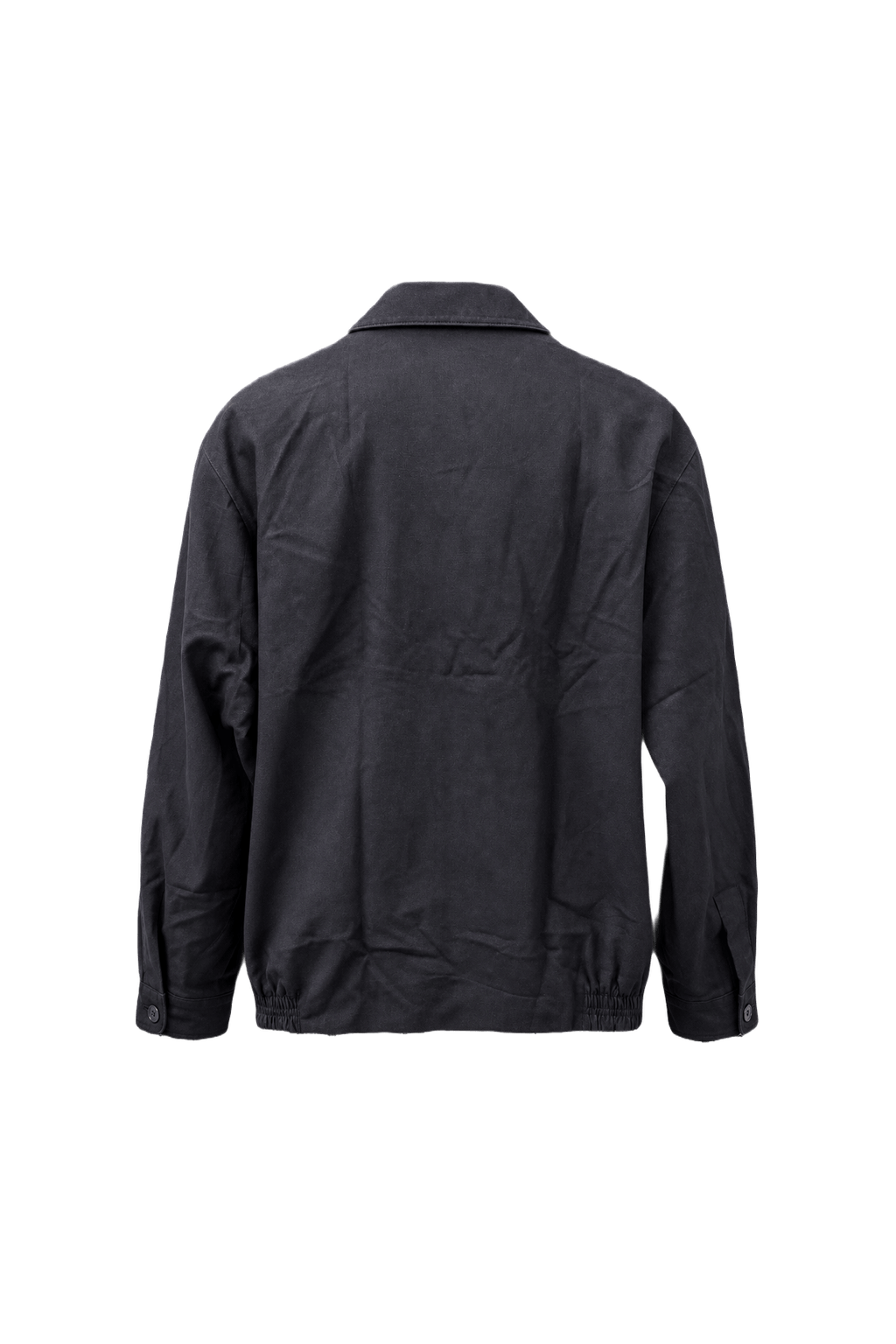 1980s Navy Blue Cotton Blend Jacket - Back View