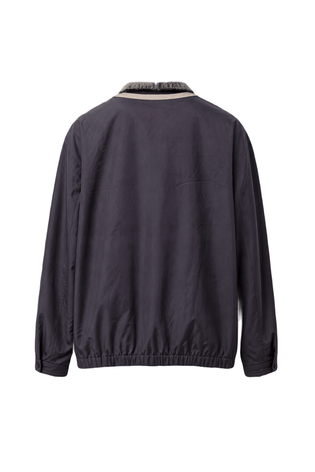 1980s Navy Blue Cotton Blend Jacket - Back View