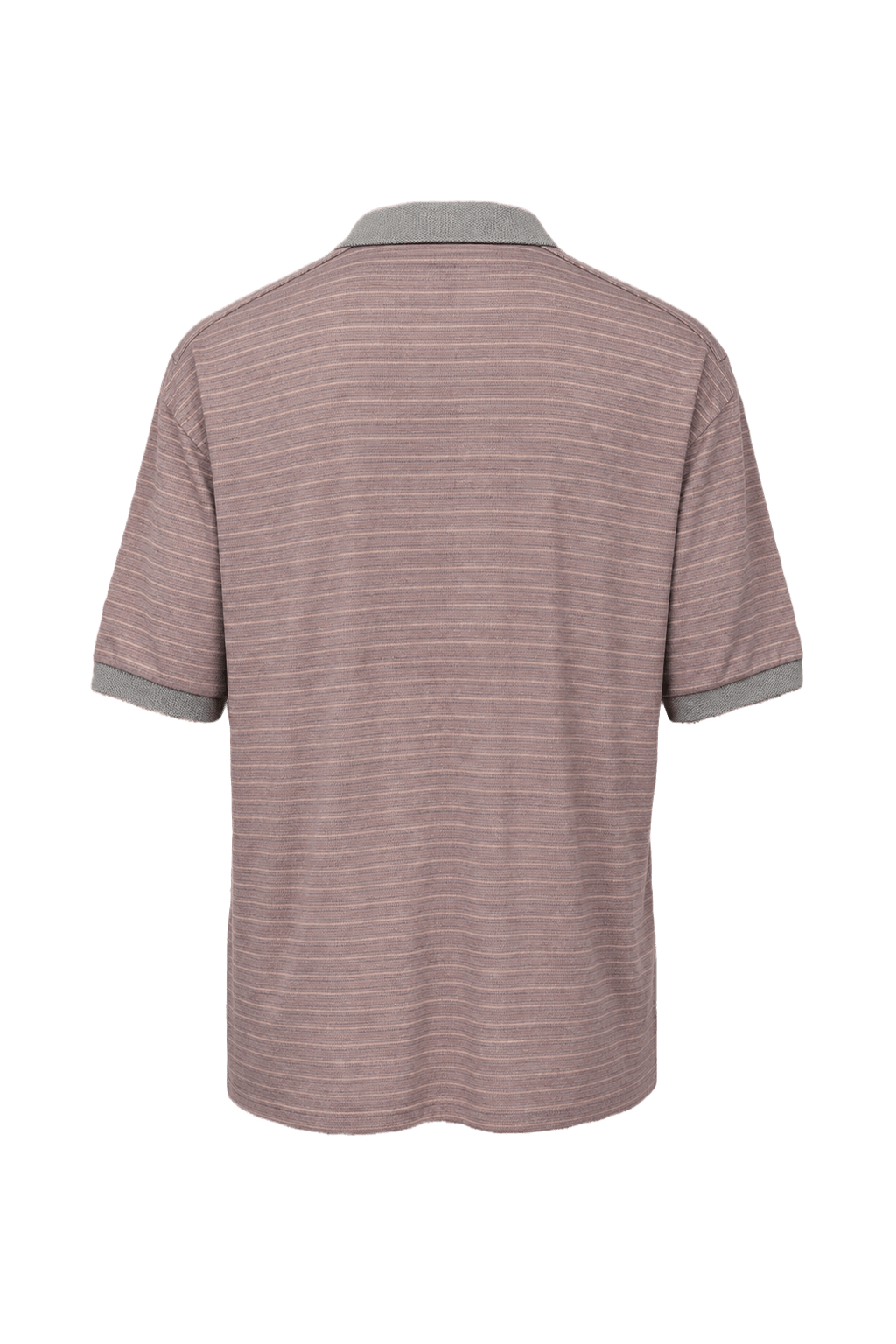 1980s Mauve Cotton Blend Polo - Back View