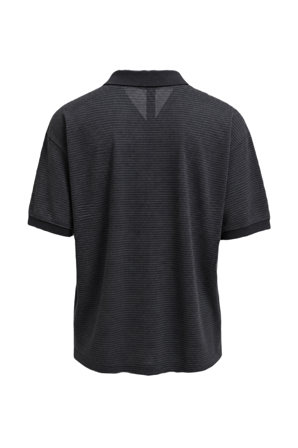 1980s Dark Grey Cotton Polo - Back View