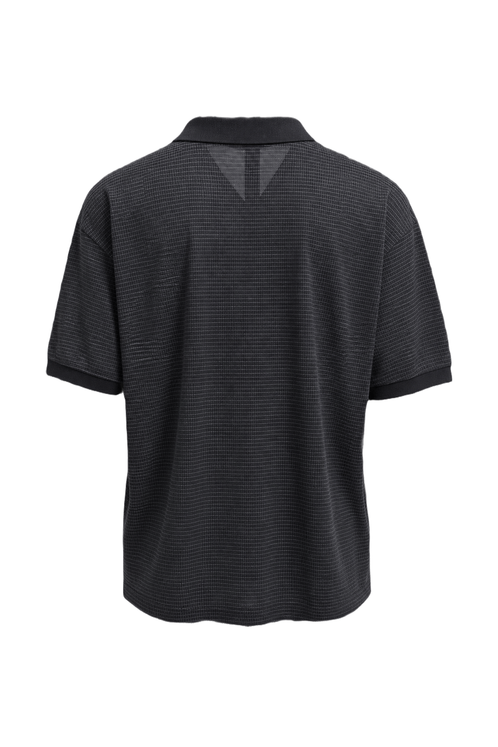 1980s Dark Grey Cotton Polo - Back View