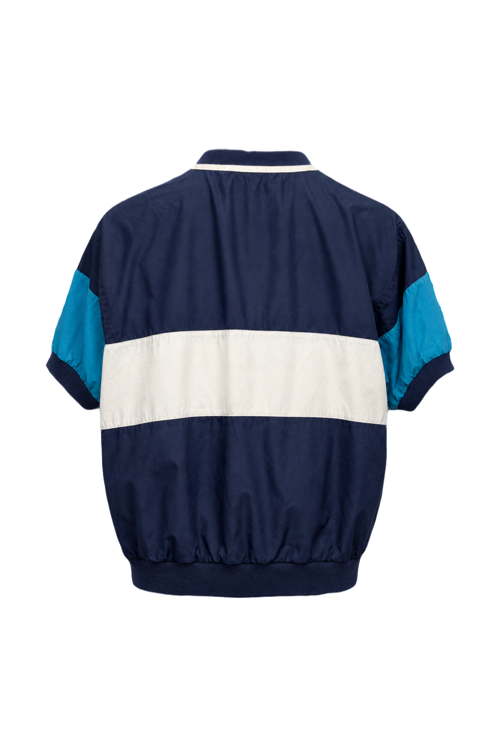 1980s Navy Blue Cotton Blend Jacket - Back View
