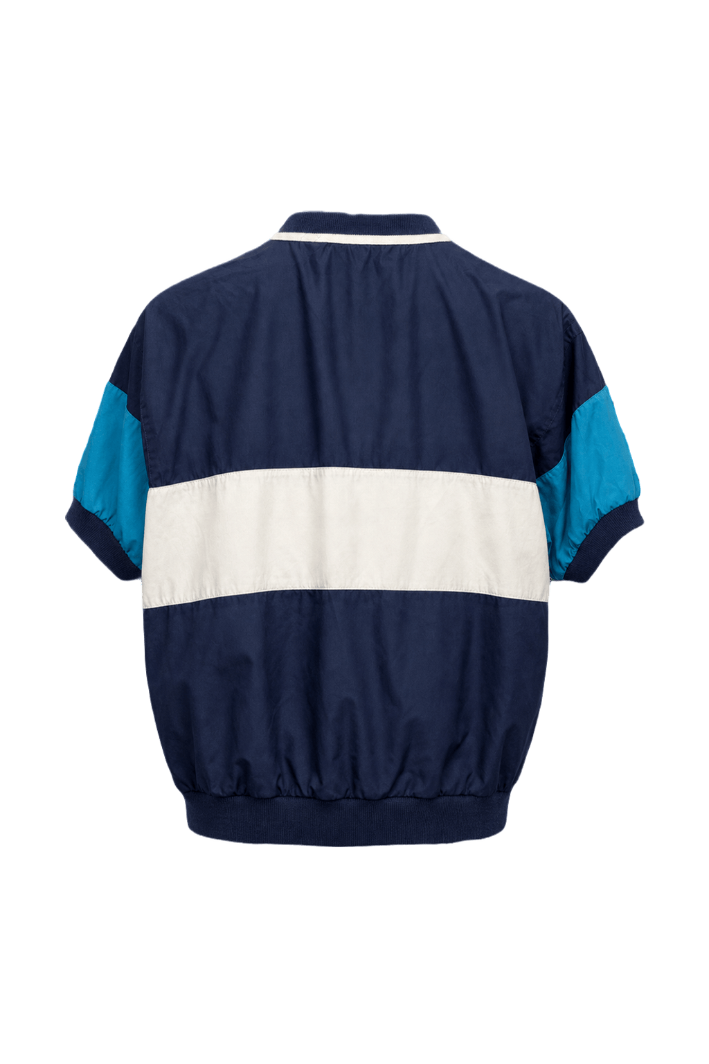 1980s Navy Blue Cotton Blend Jacket - Back View
