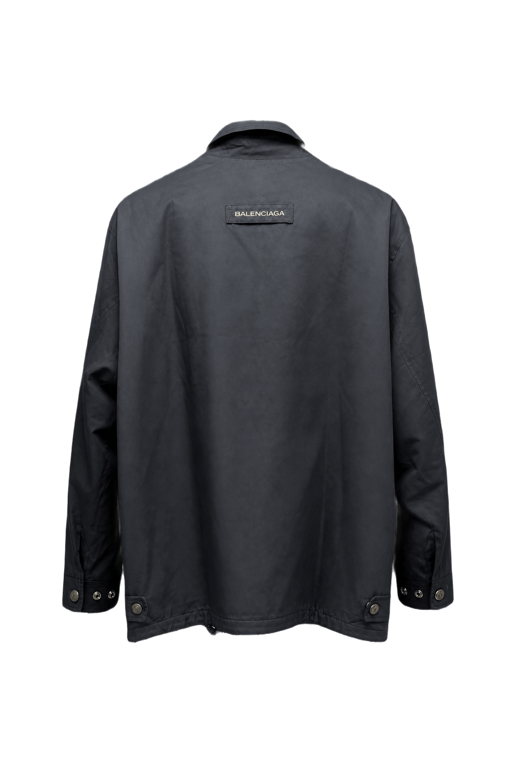 1980s Navy Blue Cotton Blend Jacket - Back View