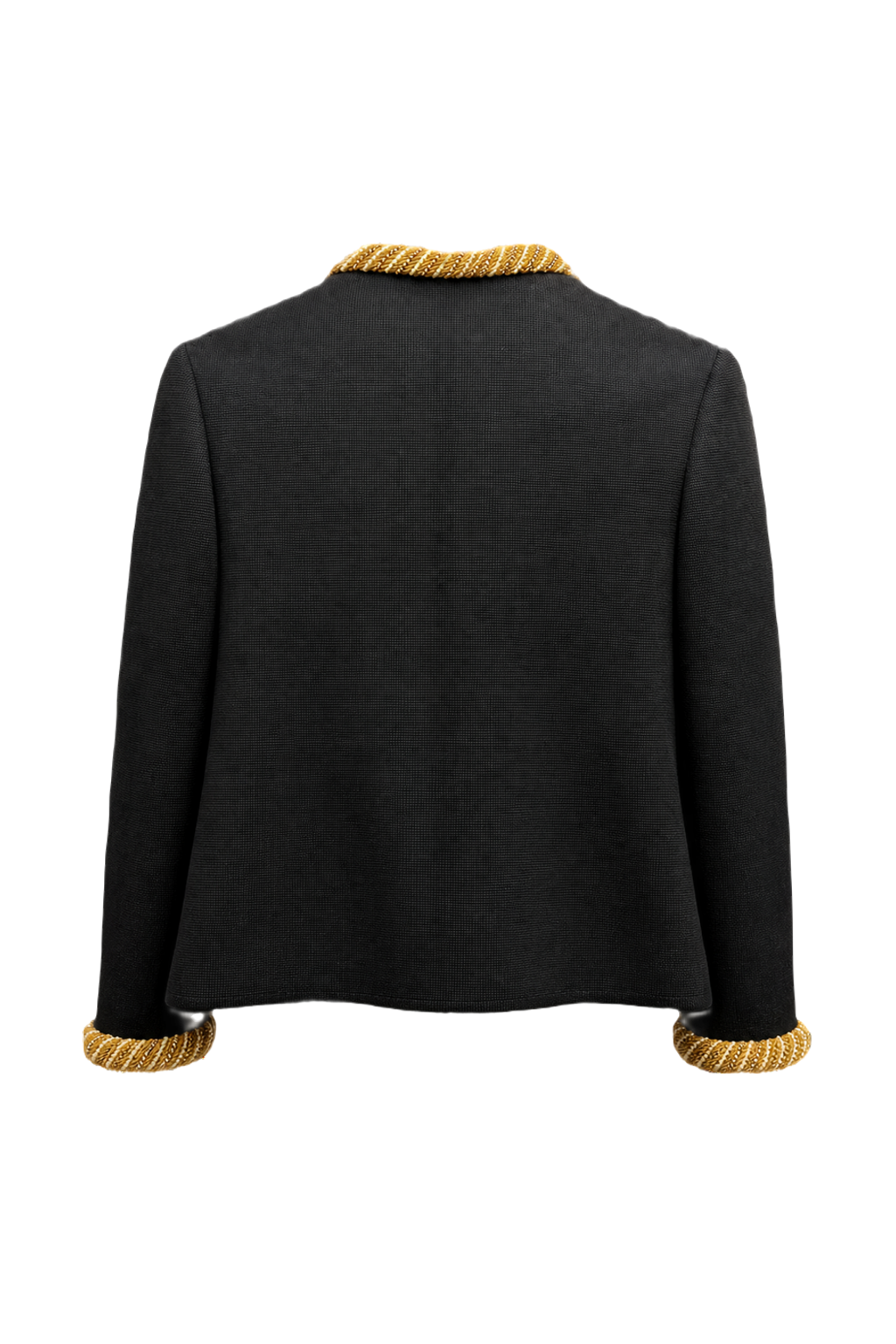 1980s Black Wool Jacket - Back View