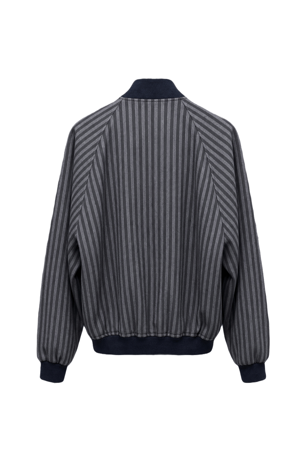 1980s Navy Blue Cotton Blend Jacket - Back View