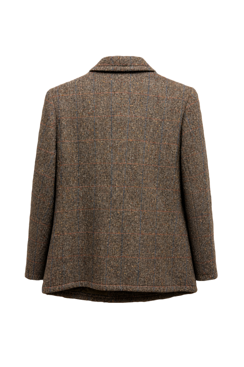 1980s Brown Wool Blend Jacket - Back View