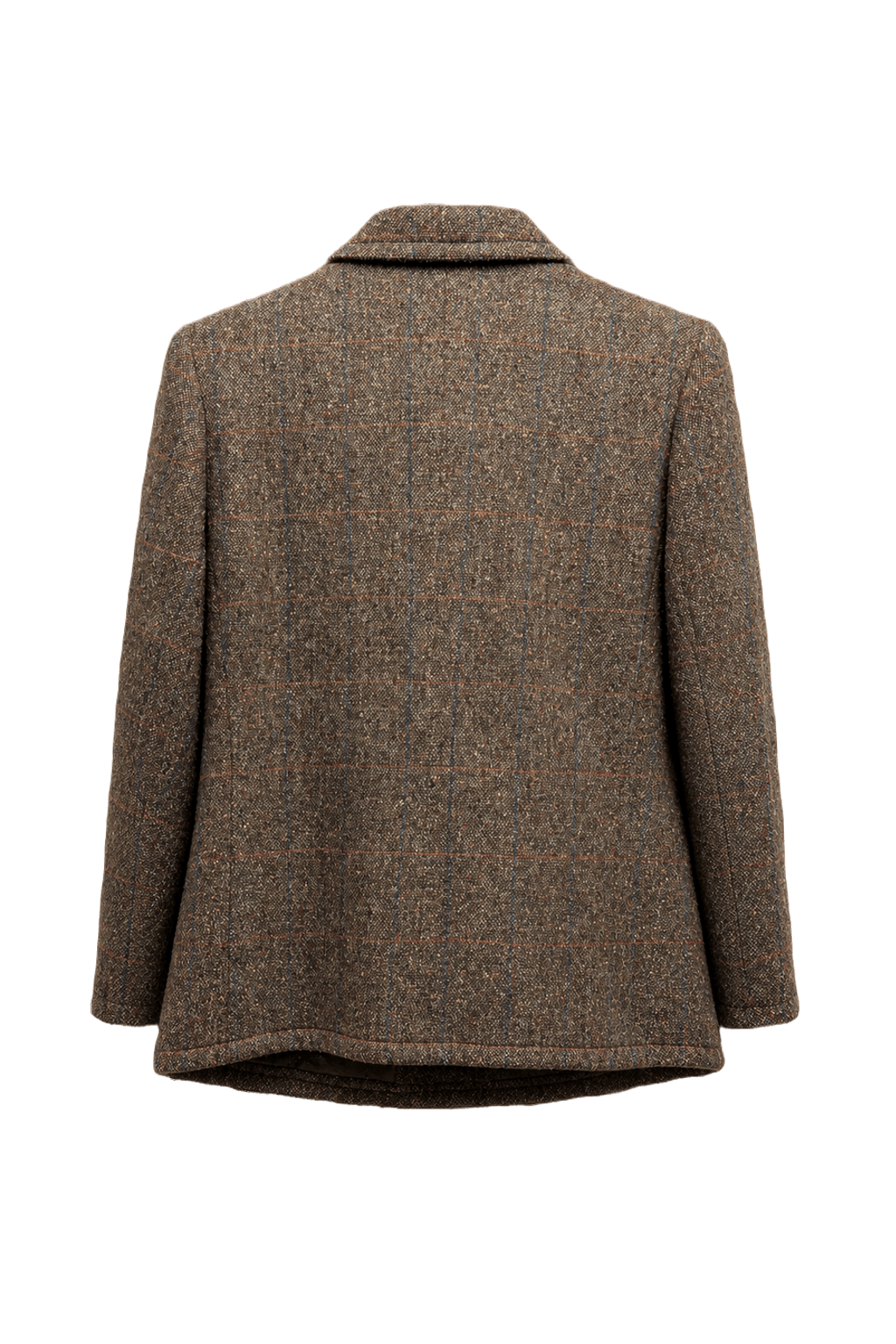1980s Brown Wool Blend Jacket - Back View