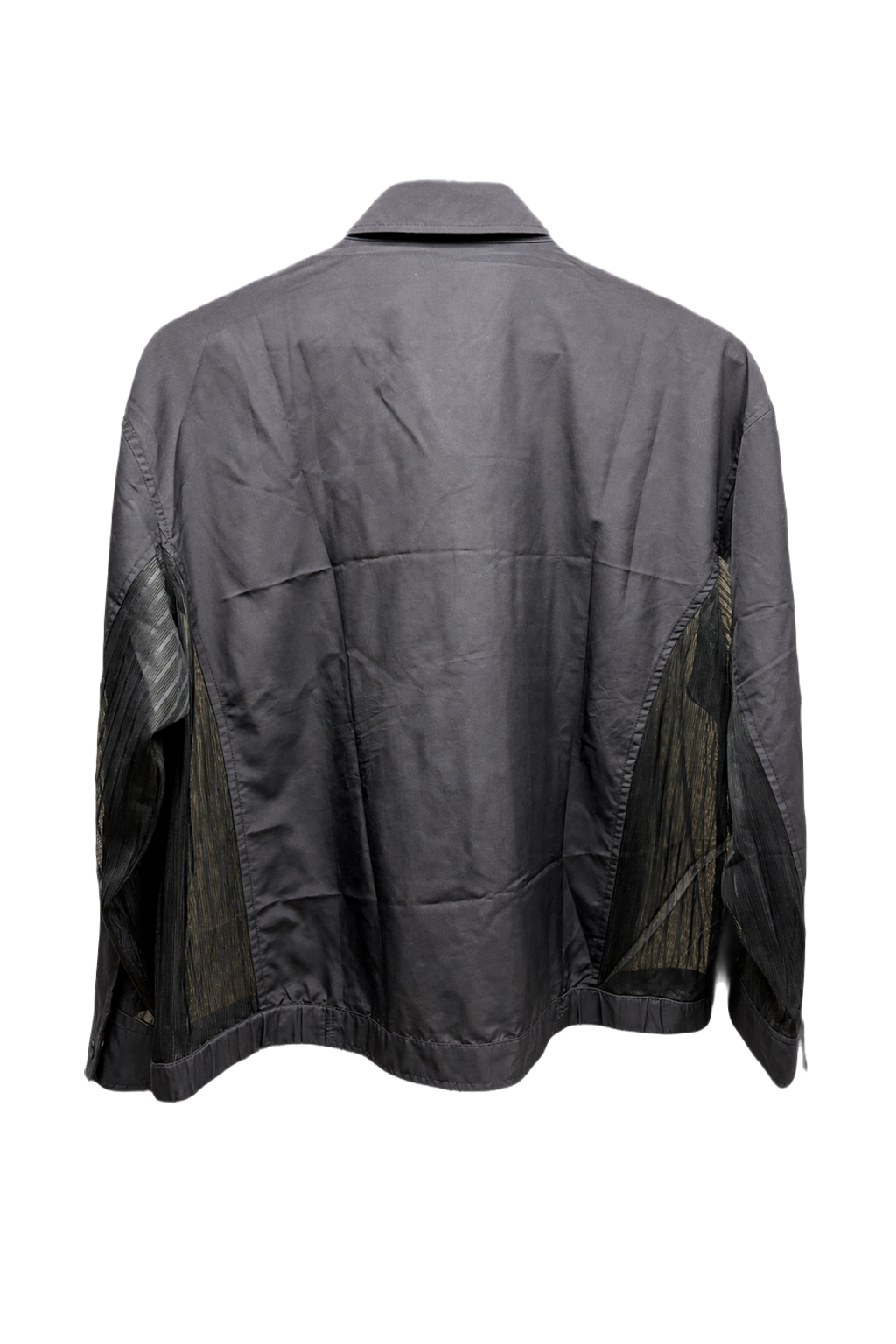 1980s Dark Gray Cotton Blend Jacket - Back View