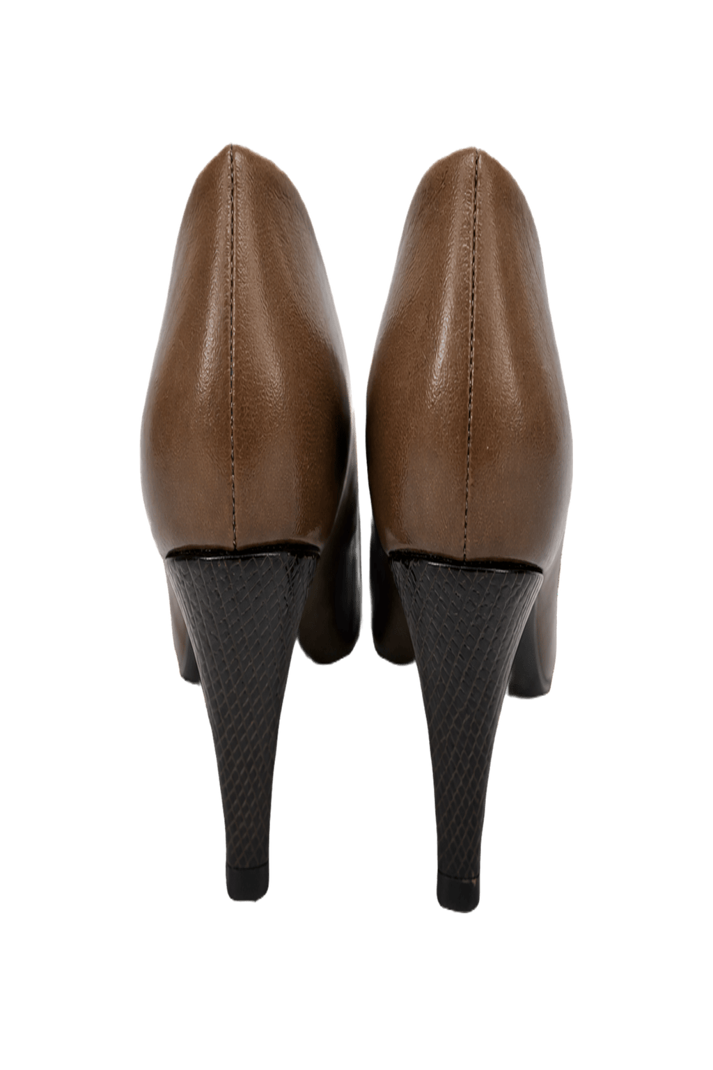 1980s Brown Leather Shoes - Back View
