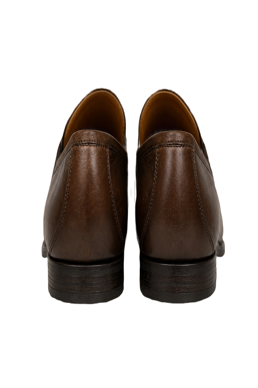 1980s Brown Leather Loafers - Back View