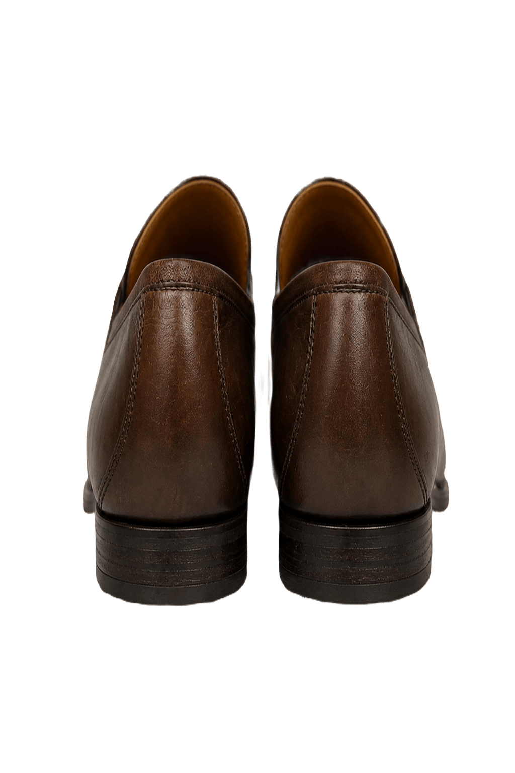 1980s Brown Leather Loafers - Back View