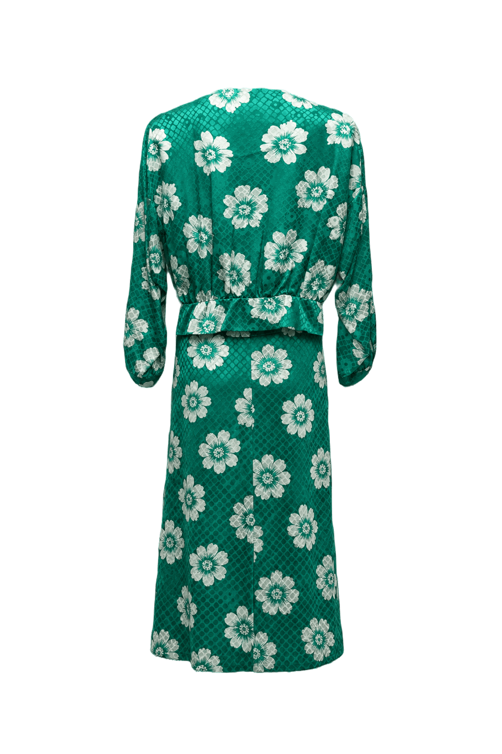 1990s Green Nylon Blend Two-Piece Set - Back View