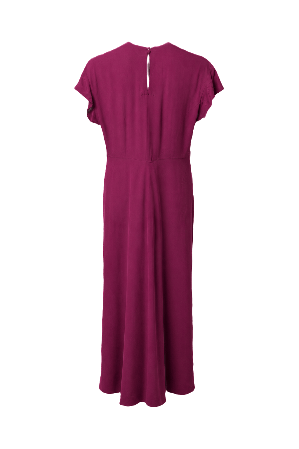 1940s Deep Magenta Silk Dress - Back View