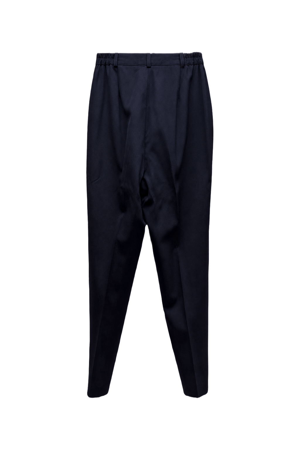 1980s Black Polyester Trousers - Back View