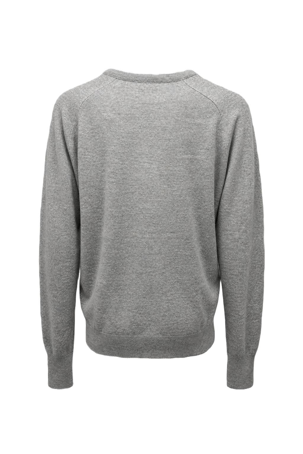 1990s Light Grey Wool Sweater - Back View
