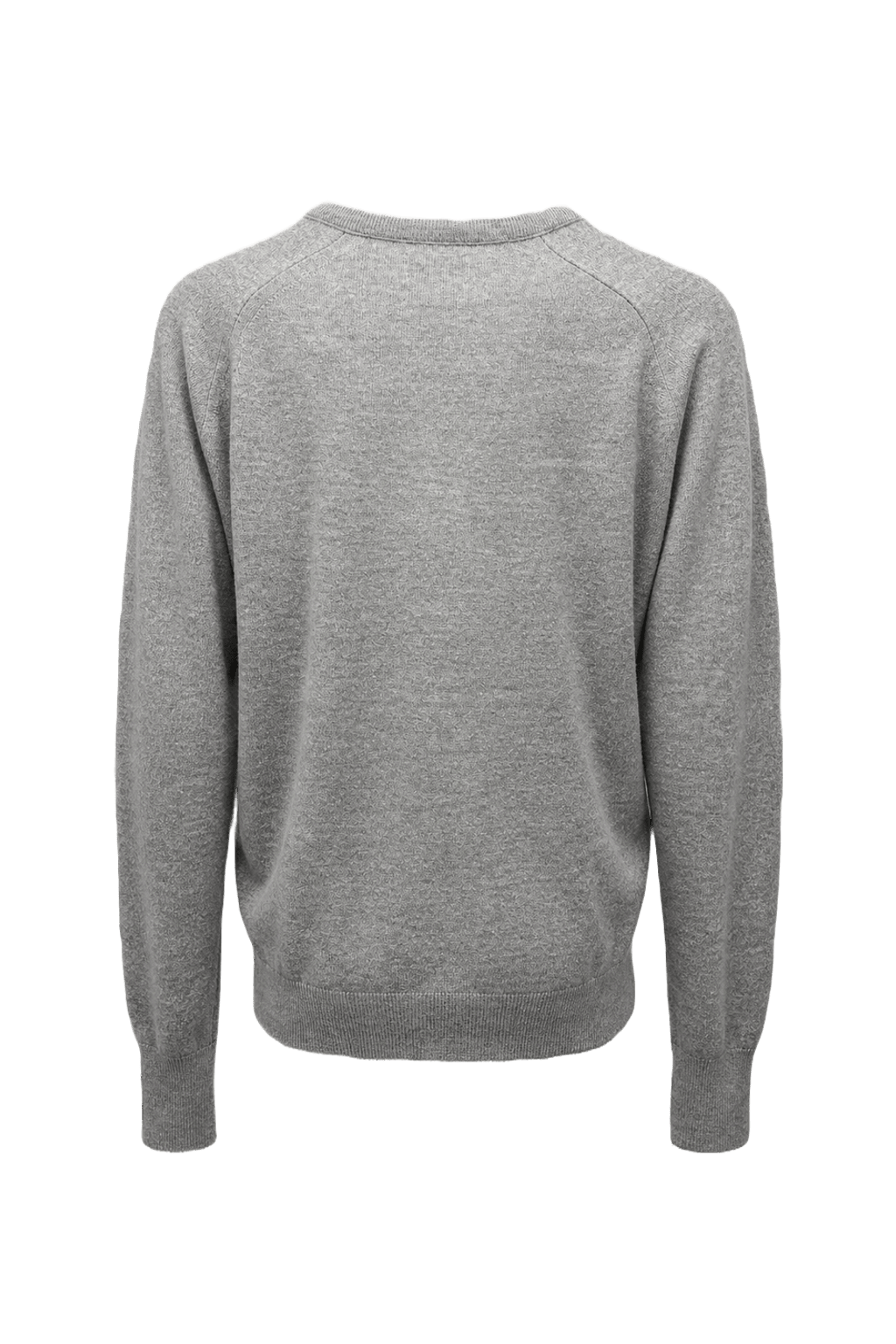 1990s Light Grey Wool Sweater - Back View