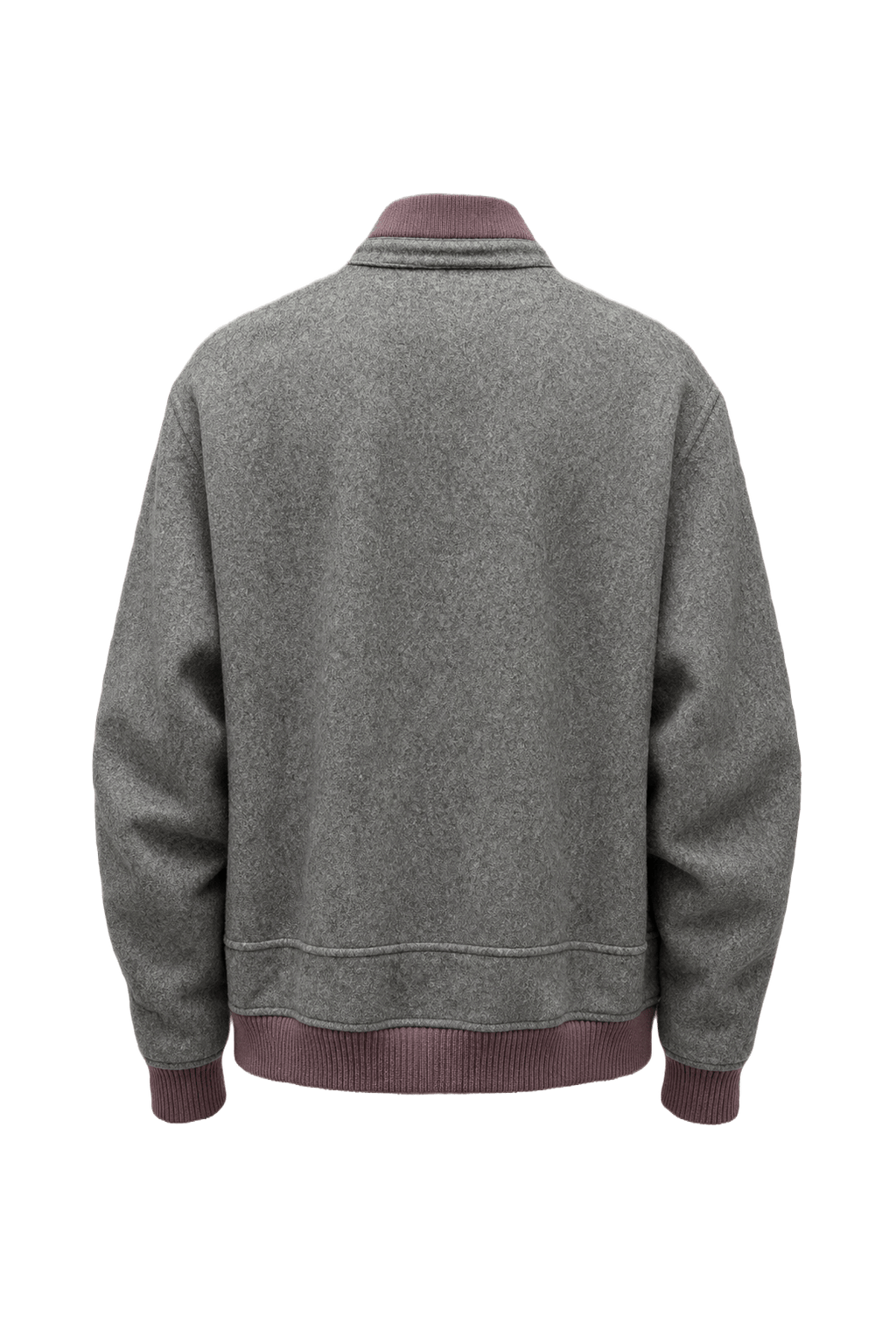 1980s Grey Wool Jacket - Back View