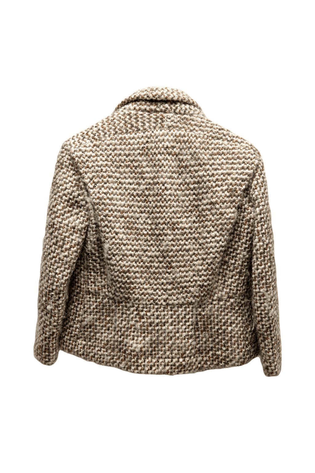 1980s Ivory Wool Blend Jacket - Back View