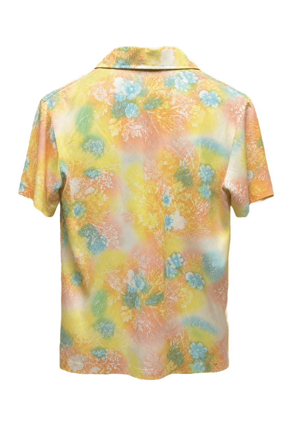 1970s Yellow Polyester Shirt - Back View