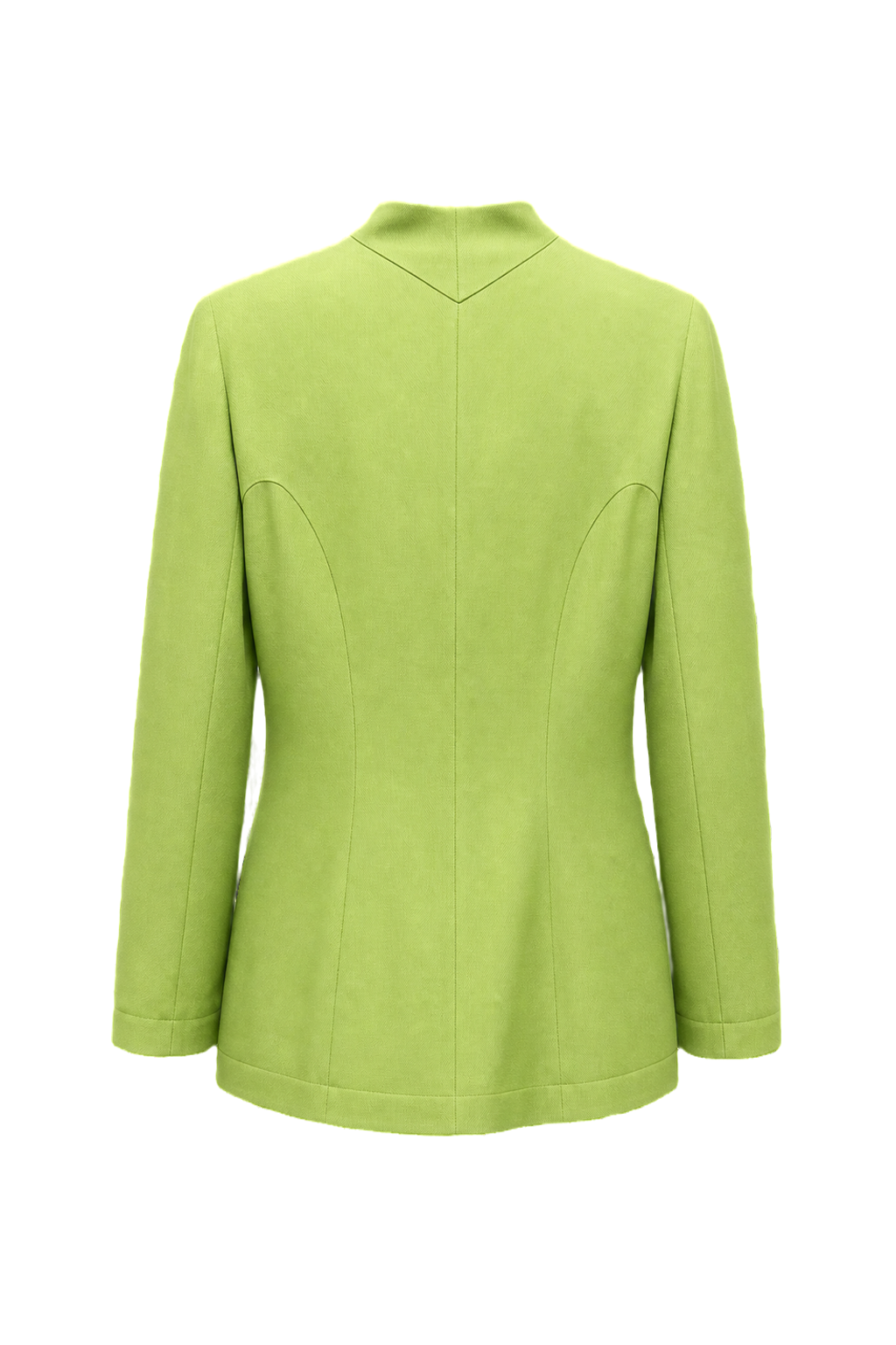 1980s Pastel Green Polyester Blazer - Back View