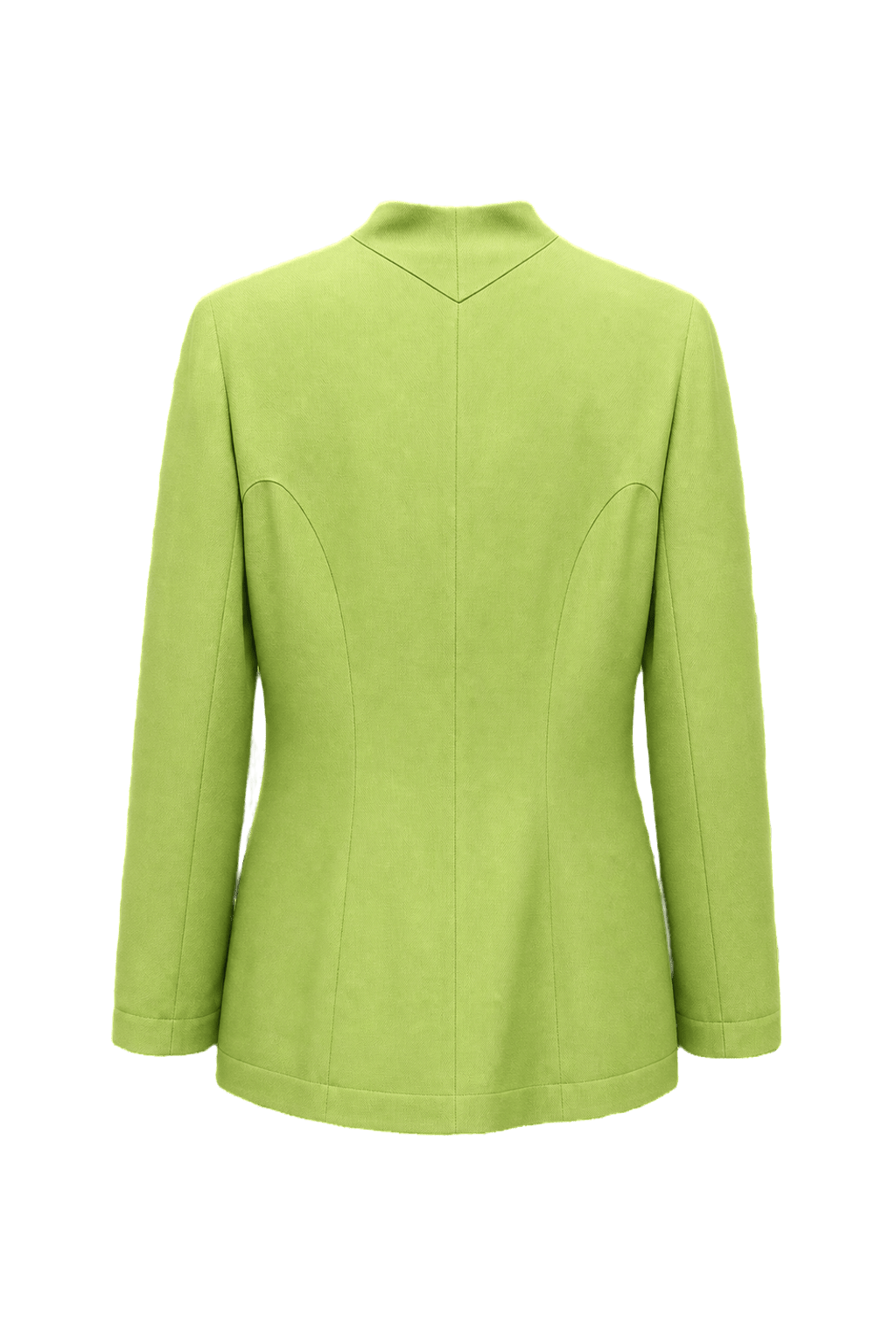1980s Pastel Green Polyester Blazer - Back View
