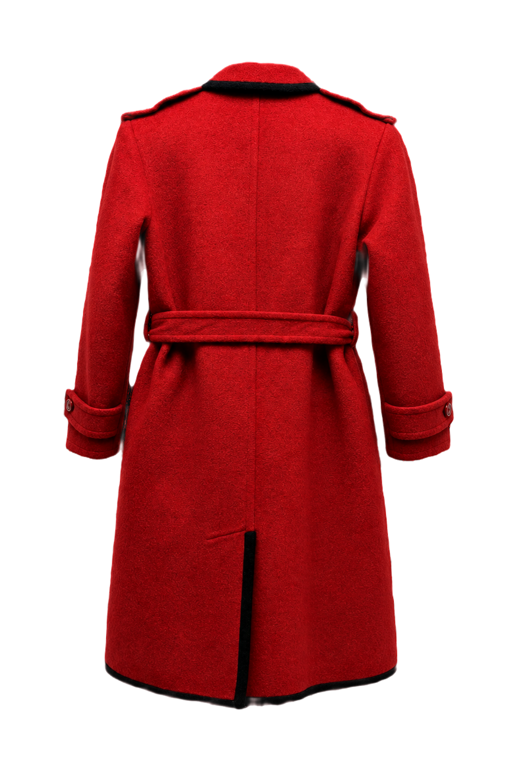 1970s Red Wool Coat - Back View