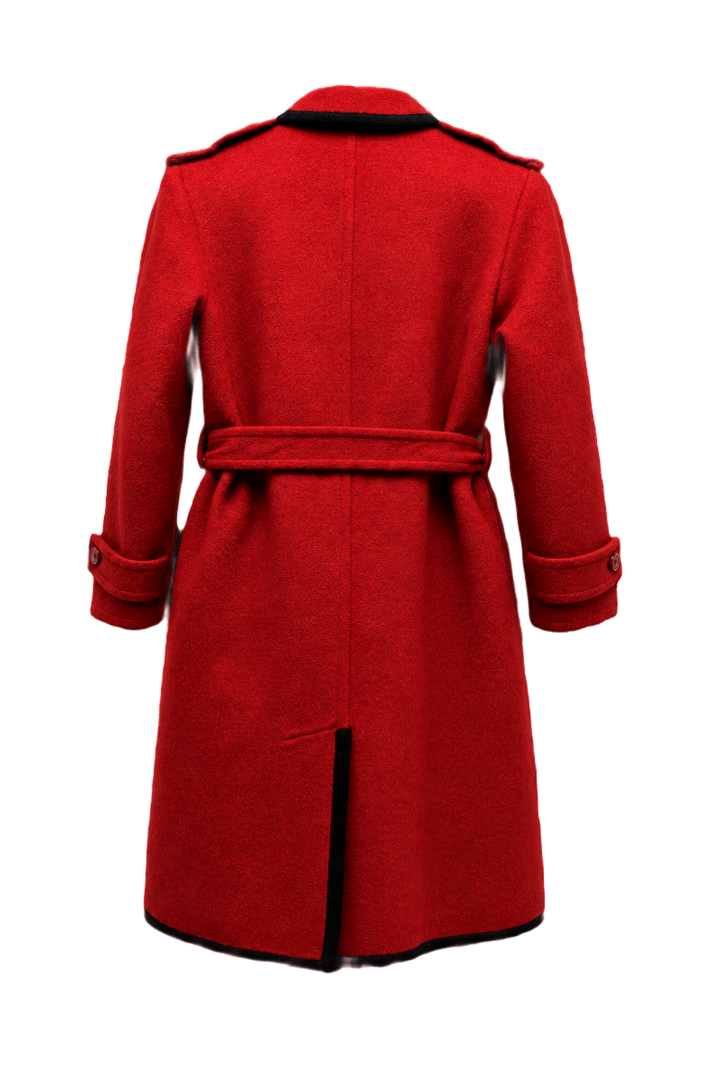 1970s Red Wool Coat - Back View