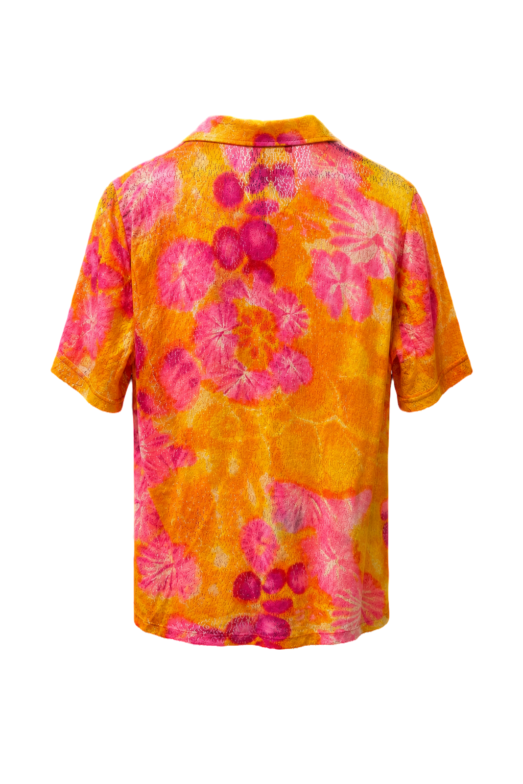 1980s Orange Cotton Shirt - Back View
