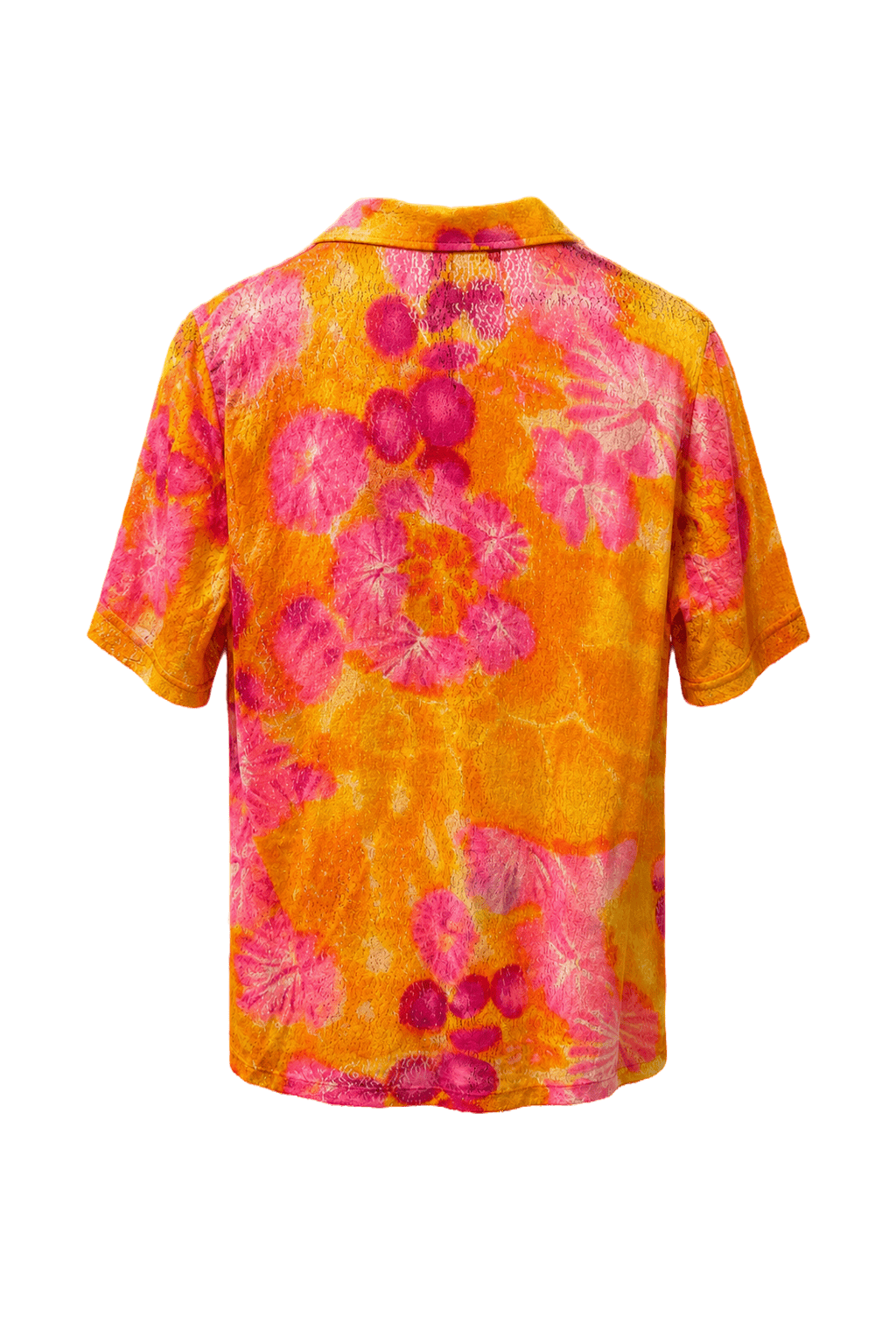 1980s Orange Cotton Shirt - Back View