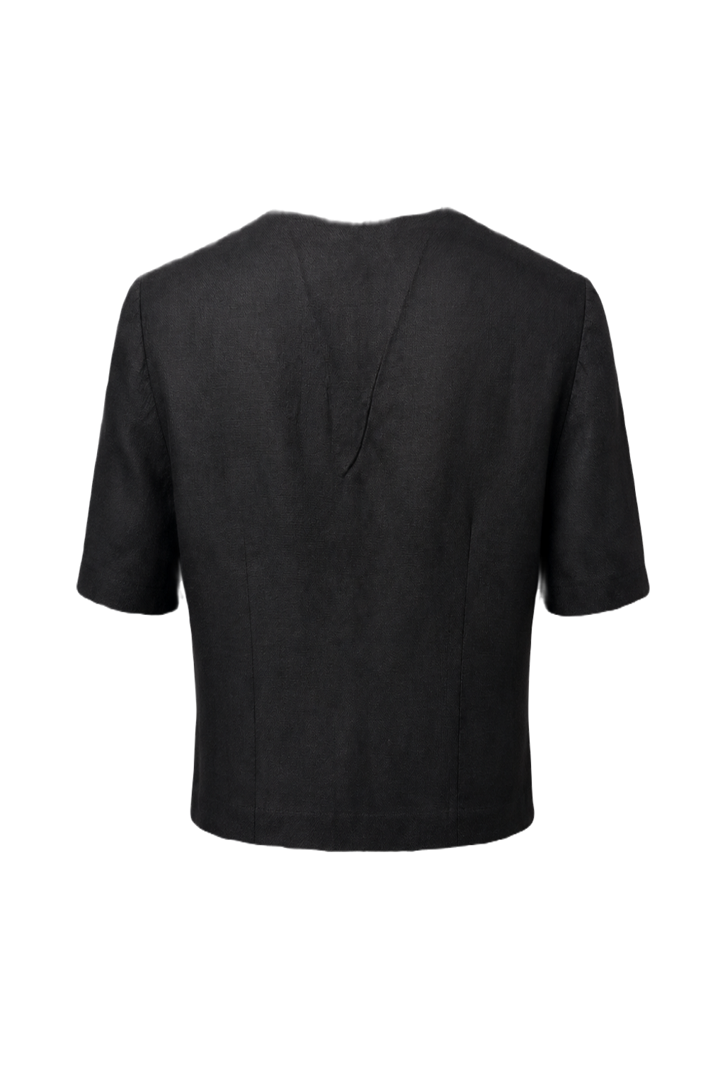 1980s Black Blue Unknown Blouse - Back View