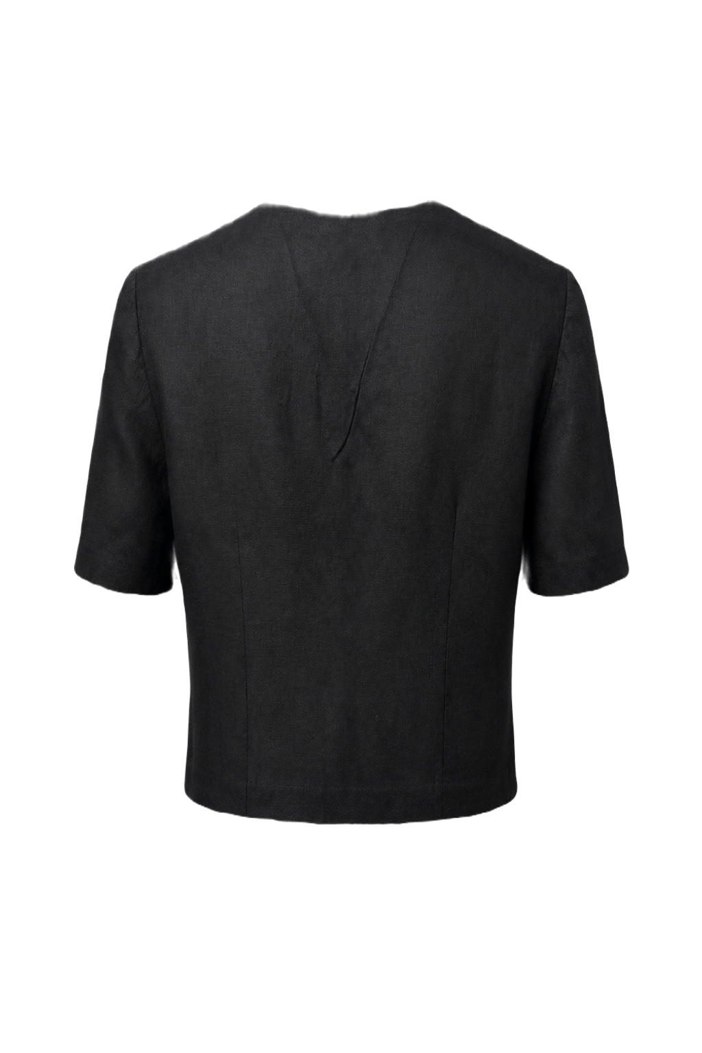 1980s Black Blue Unknown Blouse - Back View