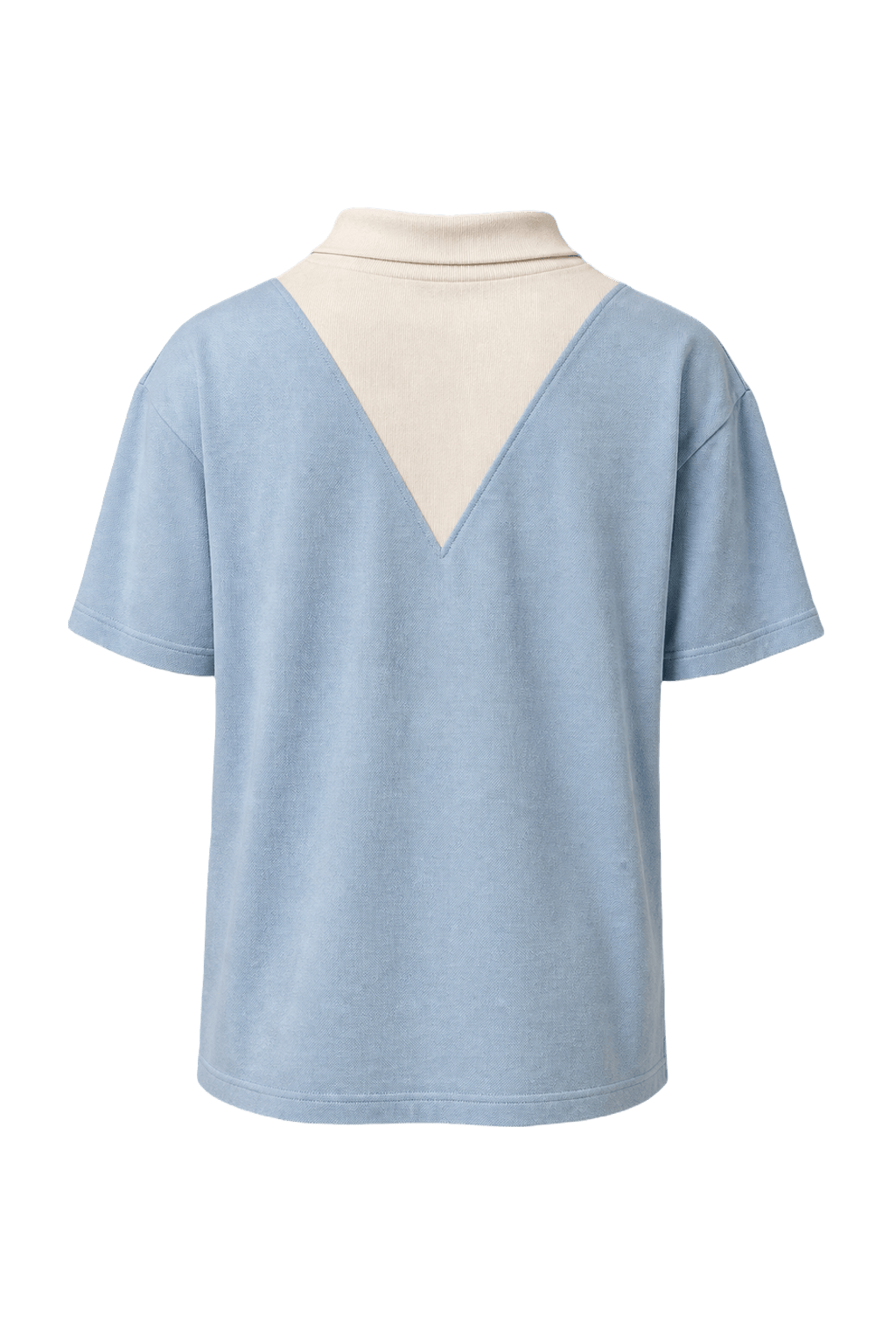 1970s Light Blue Cotton Blend Sweater - Back View
